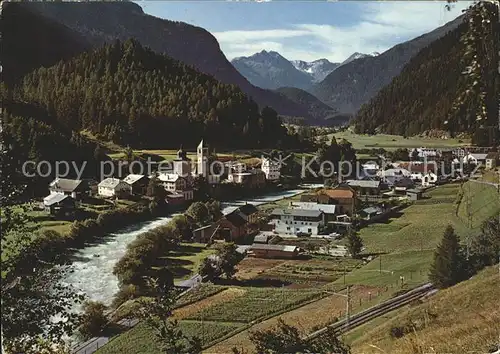 Susch Totalansicht Flueela Pass Kat. Susch