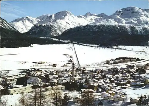 Samedan mit Piz Palue Kat. Samedan