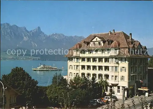 Hilterfingen Thunersee Hotel Bellevue am Thunersee Passagierschiff / Hilterfingen /Bz. Thun