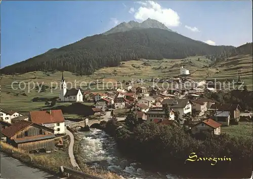 Savognin am Julierpass mit Piz Arblatsch Kat. Savognin