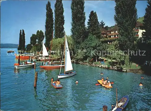 Kehrsiten Hotel Baumgarten Partie am Vierwaldstaettersee Kat. Kehrsiten