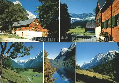 Kloental Gasthof Alp Richisau und Kloentalersee Details Kat. Kloental