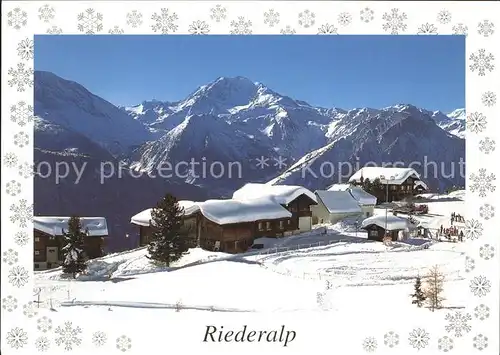 Riederalp mit Fletschhorn Kat. Riederalp