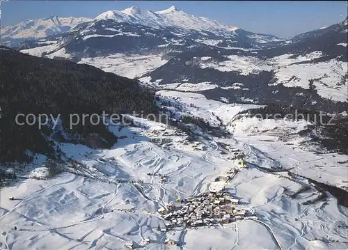 Salouf Graubuenden mit Obervaz Lantsch und Staetzerhorn Kat. Salouf