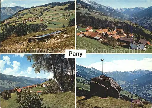 Pany mit Silvretta Hochwang Gueggelstein Kat. Pany Luzein