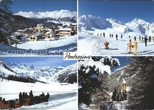 Pontresina mit Diavolezza Kirche Sta Maria Rosegtal Kat. Pontresina