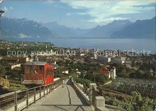 Vevey VD Funiculaire Vevey Chardonne Mt Pelerin Vue sur Vevey Kat. Vevey