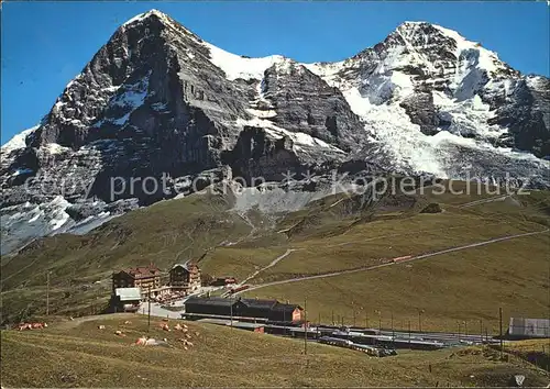 Kleine Scheidegg Wengen mit Eiger und Moench Kat. Scheidegg Kleine