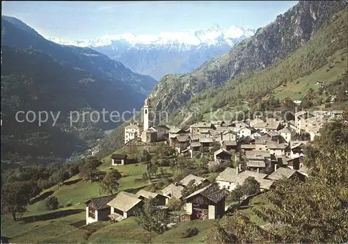 Soglio Bergell Panorama Kat. Soglio