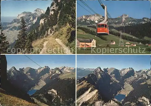 Bruelisau Panorama Luftseilbahn Bruelisau Hoher Kasten Kat. Bruelisau