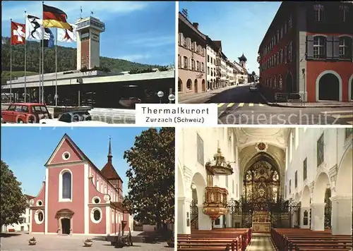 Zurzach Thermalquelle Kirche Inneres Ortspartie Kat. Zurzach