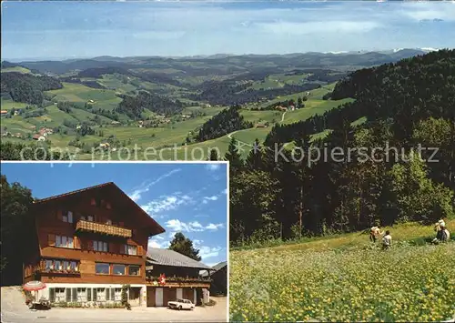 Muehlrueti Gasthaus Sennhof Hulftegg Passhoehe mit Alpenpanorama Kat. Muehlrueti