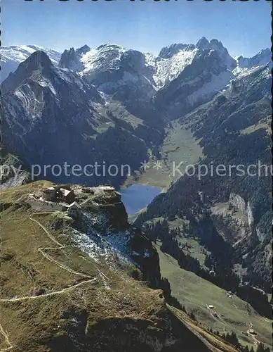 Hoher Kasten Panorama mit Berggasthaus Hoher Kasten Kat. Appenzeller Alpen