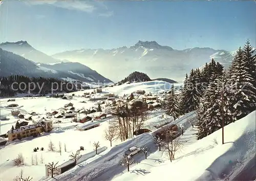 Leysin Vue generale et les Dents du Midi Kat. Leysin