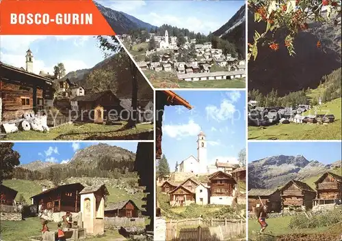 Bosco Gurin Panorama Orts und Teilansichten Kirche Kat. Bosco Gurin