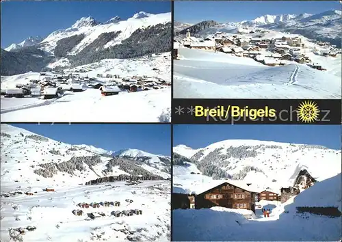 Brigels Panorama Skigebiet Piz d Artgas Kat. Brigels Breil