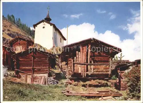 Eisten im Loetschtal Teilansicht Kapelle Kat. Eisten