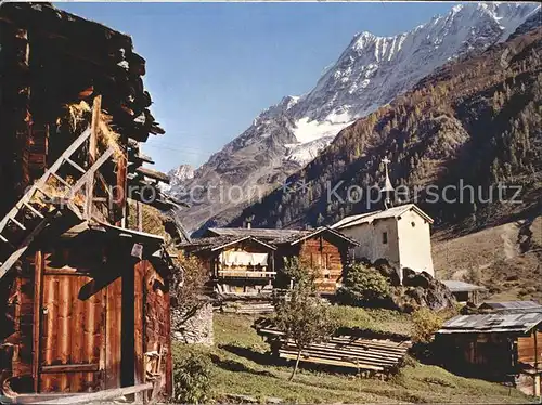 Eisten im Loetschtal Teilansicht Kapelle Kat. Eisten