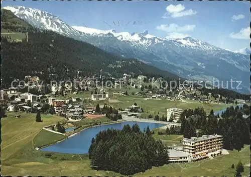 Crans Montana Panorama Schwimmbad Kat. Crans Montana