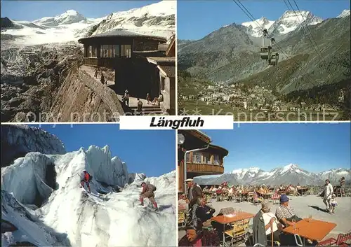 Saas Fee Laengfluh Panorama Restaurant Terrasse Luftseilbahn Kat. Saas Fee