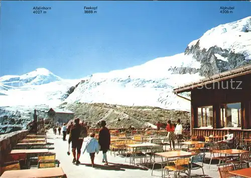 Saas Fee Restaurant Laengfluh Terrasse Kat. Saas Fee