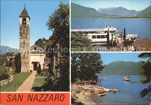 San Nazzaro Kirche Faehrschiff Lago Maggiore Kat. San Nazzaro