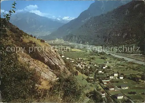 Brigerbad im Rhonetal mit Bartelhorn Kat. Brigerbad