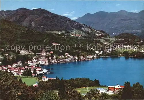 Ponte Tresa Schweizer Abhang Ortsblick Kat. Ponte Tresa