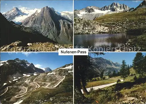 Nufenen Ulrichen Passhoehe Griesgletscher Bergsee Nufenenstrasse Val Bedretto Kat. Nufenen