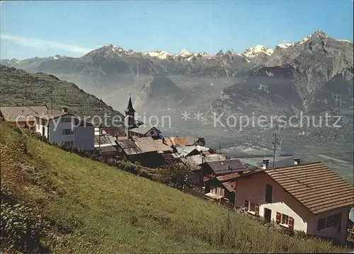 Veysonnaz Valais et la plaine du Rhone Kat. Veysonnaz