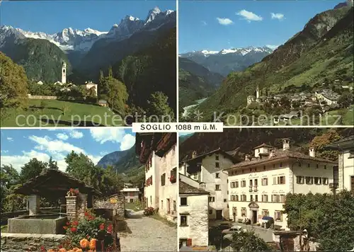 soglio Kirche Panorama Dorfpartie Hotel Kat. Soglio