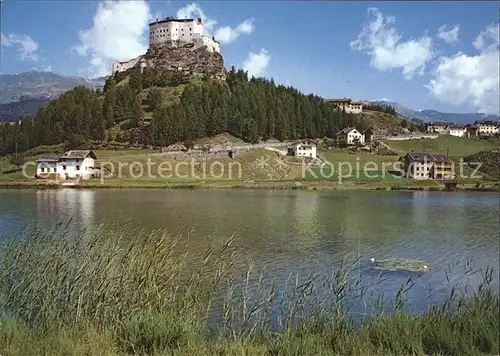 Tarasp Schloss Tarasp mit Seepanorama Kat. Tarasp