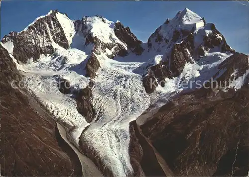 Bernina mit Biancograt Piz Scerscen und Piz Roseg Kat. Bernina