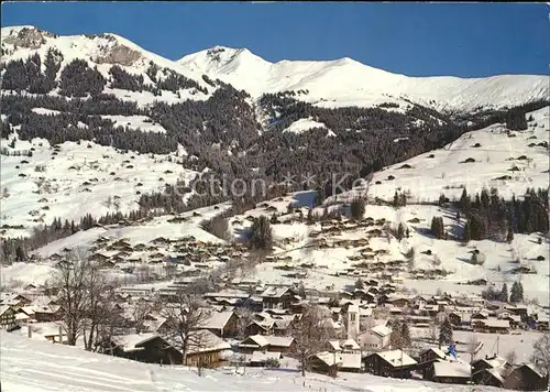 Lenk Simmental mit Schatt  und Seewlenhorn  Kat. Lenk Simmental