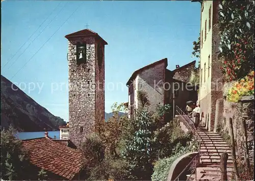 Gandria Lago di Lugano Dorfpartie Kat. Gandria