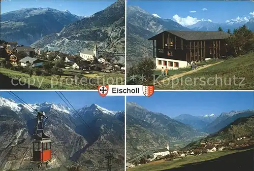 Eischoll Balmhorn Metjen Bietschhorn Rhonetal Seilbahn Kat. Eischoll