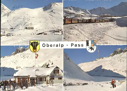 Oberalp Pass Skigebiet Eisenbahn Kat. Oberalp