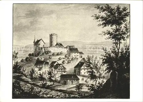 Regensberg Dielsdorf Stich von Schultheiss Kat. Regensberg