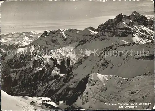 Beckenried Blick vom Glattegrat auf Urirotstock Kat. Beckenried