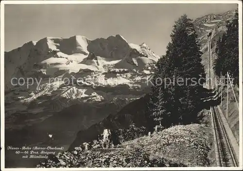 Niesen Bahn mit Bluemlisalp Hotel Niesen Kulm Kat. Niesen