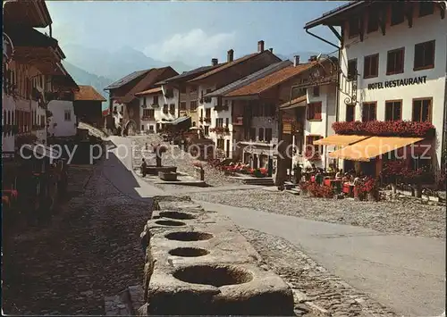 Gruyeres FR Dorfpartie Kat. Gruyeres