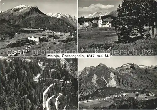 Maloja GR Passstrasse Kirche / Maloja Graubuenden /Bz. Maloja