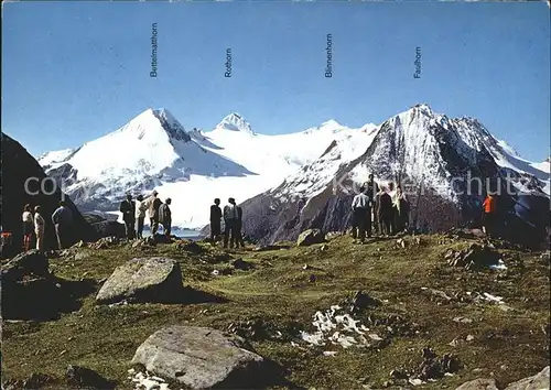 Nufenen Ulrichen Nufenenpass Bettelmatt Rot Binnen und Faulhorn Kat. Nufenen