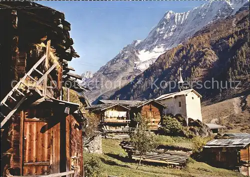 Eisten Dorfpartie im Loetschtal Kat. Eisten