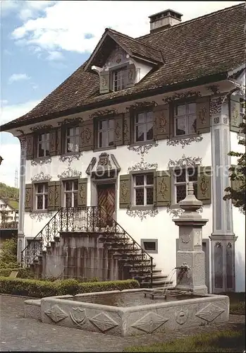 Eschenbach SG Kuster Haus mit Brunnen Kat. Eschenbach SG