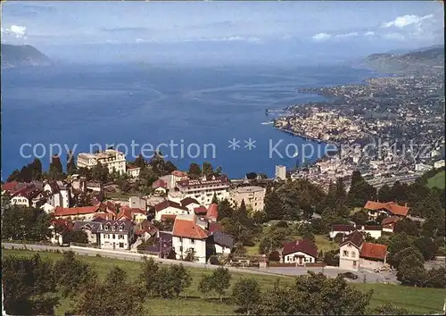 Glion vue sur Montreux et la Riviera vaudoise Kat. Glion