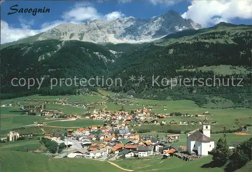 Savognin am Julierpass mit Piz Mitgel Kat. Savognin