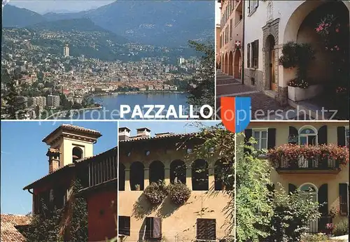 Pazzallo Lugano Panorama Dorfpartien Kat. Pazzallo