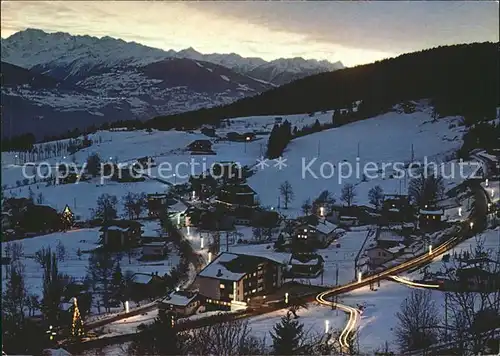 Sierre VS Nachtaufnahme / Sierre Siders /Bz. Sierre