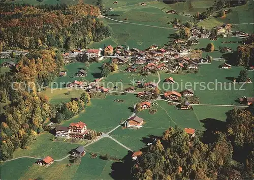 Hasliberg Hohfluh mit Hotel Bellevue Ev Erholungshaus Fliegeraufnahme Kat. Hasliberg Hohfluh